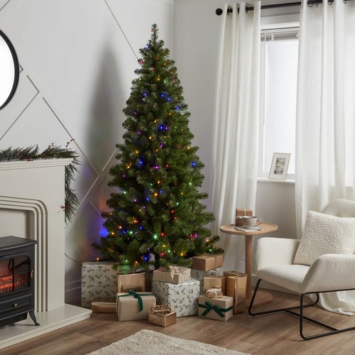Christmas tree 6ft pre lit - tree, pre-lit