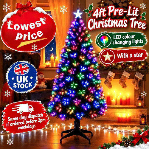 4ft fibre optic christmas - fibre,