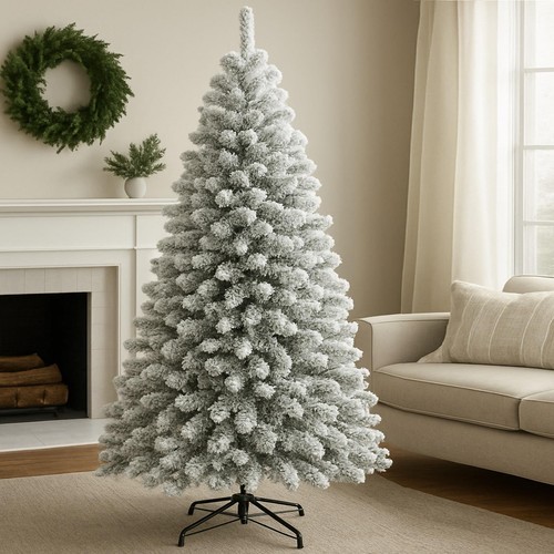 White 7ft christmas tree with - 7ft,