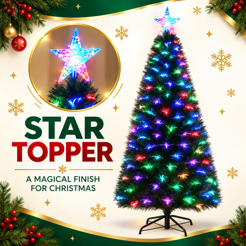 Fibre optic christmas tree pre - christmas,