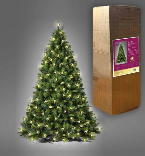 7ft green pre lit christmas - 7ft,