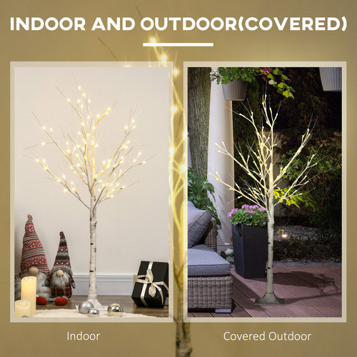 Homcom 4ft artificial white - 4ft,