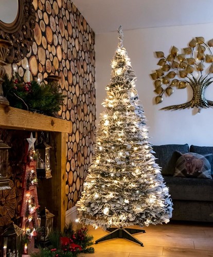 Christmas tree shatchi prelit - christmas,