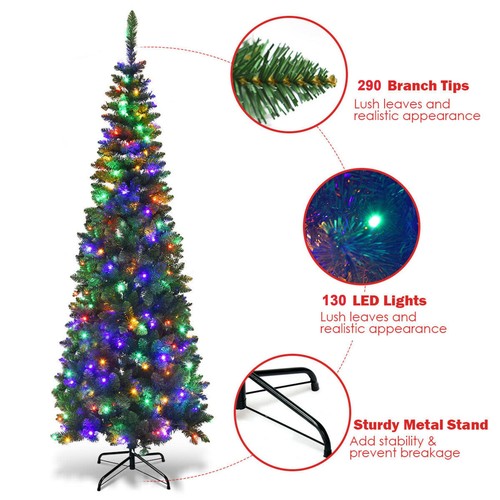 Slim pre lit christmas tree - slim,